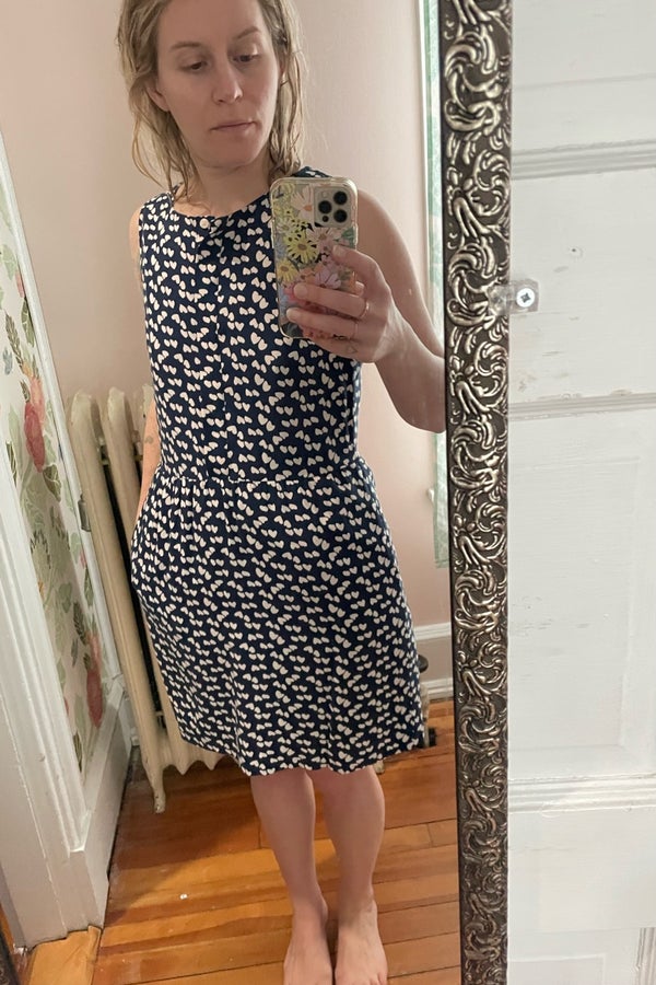 J crew clearance navy blue dress