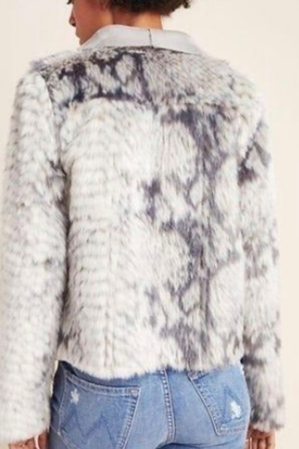 Faux Fur Jacket by Anthropologie in White, Women's, Size: Medium