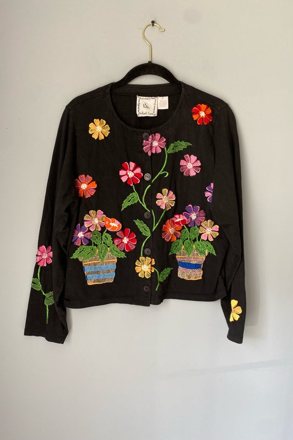 Michael Simon LITE vintage art to wear Black flora | Nuuly Thrift