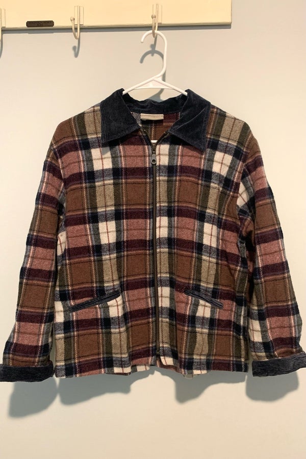 Plaid and Corduroy Lightweight Coat | Nuuly Thrift