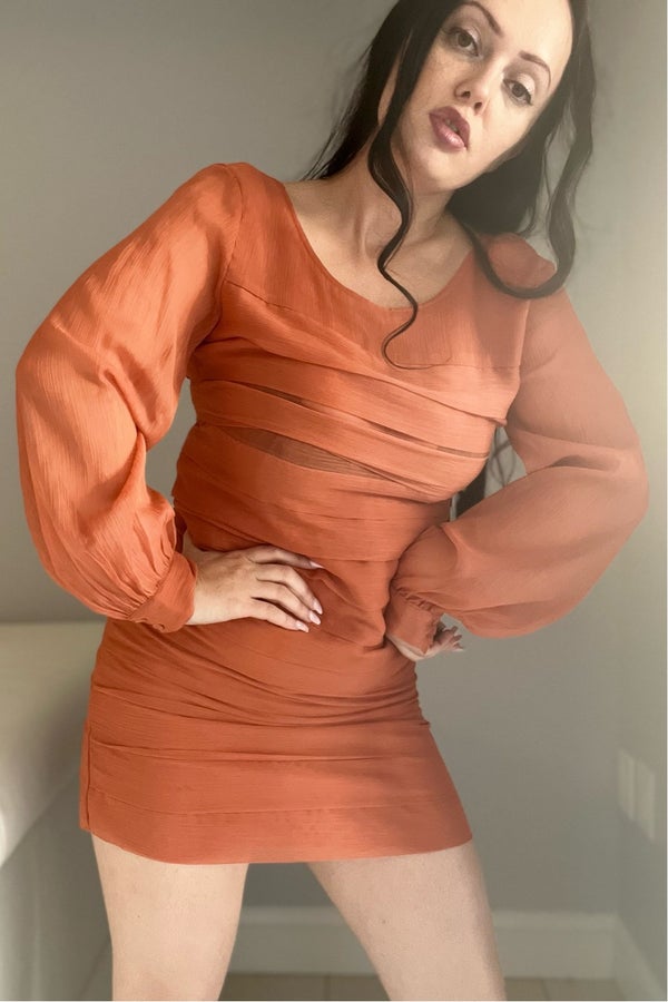 Topshop clearance rust dress