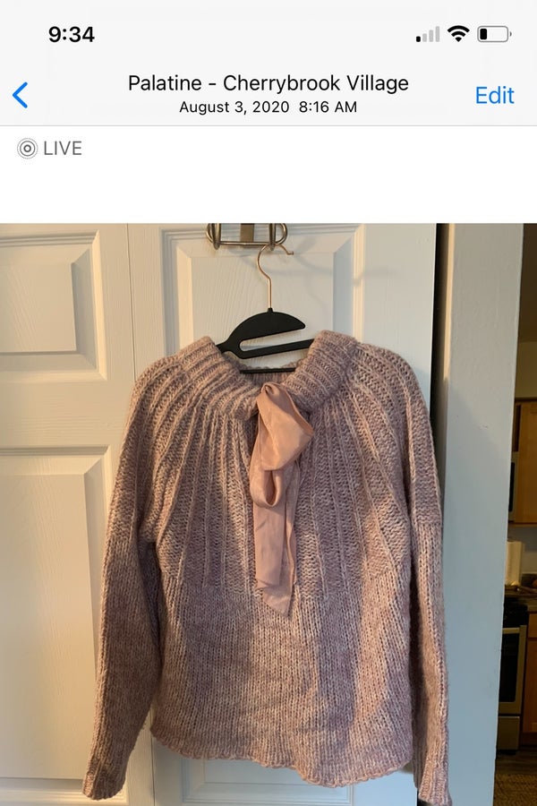 Moth Anthropologie Lavender Bow Sweater 