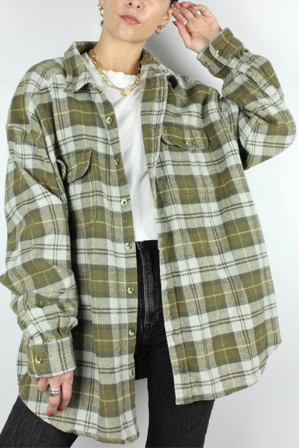 light green flannel