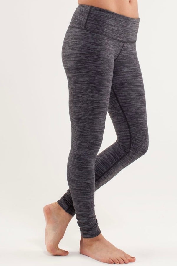 Lululemon Wunder Under Pant We Are From Space Heathered Gray Leggings Size 8
