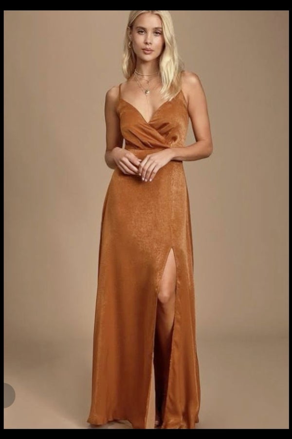 rust formal dress