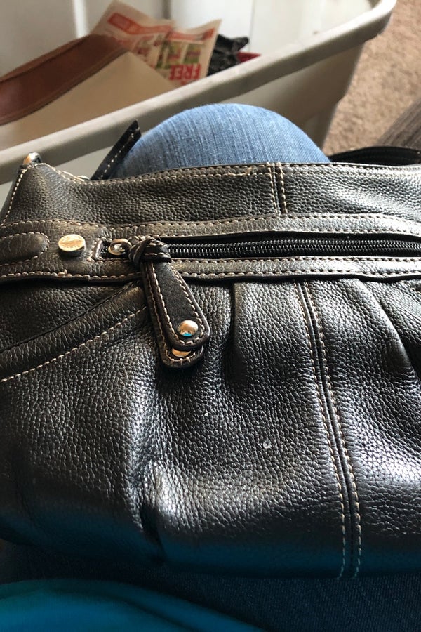 VTG Stone Mountain Black Leather Purse/crossbody Bag 